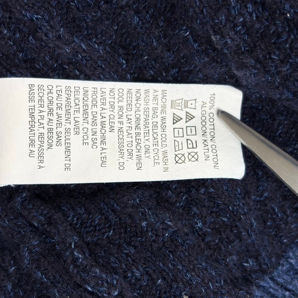 Lucky Brand True Indigo Cable Knit Sweater Men's L Blue Casual Preppy - Picture 6 of 9